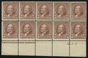 Sale 1084, Lot 3507, 1890-93 Issue (Scott 219-229)