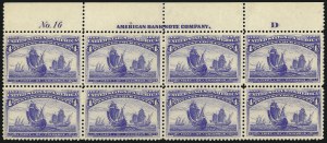 Sale 1084, Lot 3529, 1893 Columbian Issue (Scott 230-245)