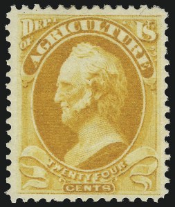 Sale 1085, Lot 4016, Agriculture Department (Scott O1-O9), 24c Agriculture (O8) Sale 1085, Lot 4016, Agriculture Department (Scott O1-O9)