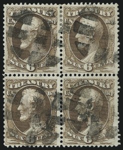 Sale 1085, Lot 4119, Treasury Department (Scott O72-O82), 6c Treasury (O75) Sale 1085, Lot 4119, Treasury Department (Scott O72-O82)