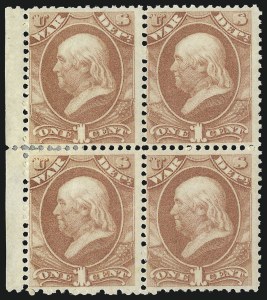 Sale 1085, Lot 4149, War Department (Scott O83-O93)