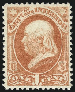 Sale Number 1085, Lot Number 4186, 1875 American Bank Note Co. Printing on Soft Paper (Scott O94-O117) Sale Number 1085, Lot Number 4186, 1875 American Bank Note Co. Printing on Soft Paper (Scott O94-O117)