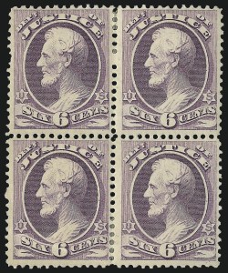 Sale 1085, Lot 4201, 1875 American Bank Note Co. Printing on Soft Paper (Scott O94-O117)
