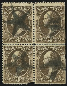 Sale 1085, Lot 4202, 1875 American Bank Note Co. Printing on Soft Paper (Scott O94-O117)