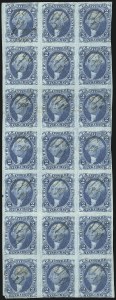 Sale 1089, Lot 321, First Issue Blocks and Record-Size Multiples, Imperforate, 1c-60c