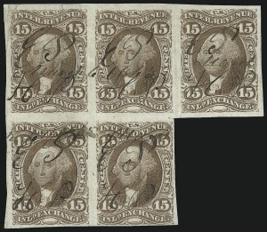 Sale 1089, Lot 331, First Issue Blocks and Record-Size Multiples, Imperforate, 1c-60c