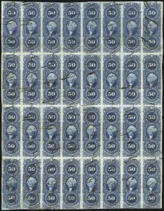Sale 1089, Lot 348, First Issue Blocks and Record-Size Multiples, Imperforate, 1c-60c