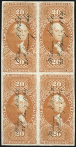 Sale 1089, Lot 379, First Issue Blocks and Record-Size Multiples, Imperforate, $1.00-$200.00