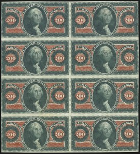 Sale 1089, Lot 385, First Issue Blocks and Record-Size Multiples, Imperforate, $1.00-$200.00