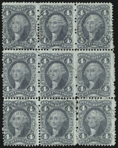 Sale 1089, Lot 424, First Issue Blocks and Record-Size Multiples, Perforated