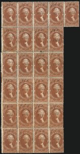 Sale 1089, Lot 433, First Issue Blocks and Record-Size Multiples, Perforated