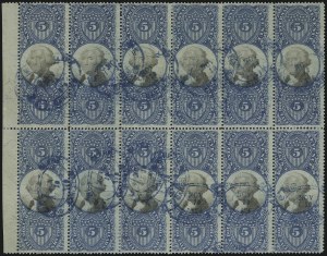 Sale 1089, Lot 503, Second Issue Blocks and Largest Recorded Multiples