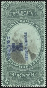 Sale 1089, Lot 545, Proprietary Issues, Violet and Green Papers