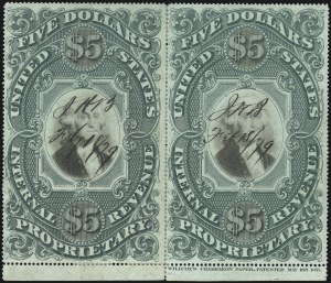 Sale 1089, Lot 552, Proprietary Issues, Violet and Green Papers
