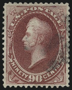Sale 1090, Lot 1324, 1870-71 National Bank Note Co. Issues (Scott 134-155), 90c Carmine (155) Sale 1090, Lot 1324, 1870-71 National Bank Note Co. Issues (Scott 134-155)