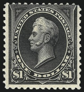 Sale 1090, Lot 1404, 1894-98 Bureau Issues (Scott 246-284), $1.00 Black, Ty. II (261A) Sale 1090, Lot 1404, 1894-98 Bureau Issues (Scott 246-284)
