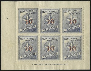 Sale 1090, Lot 1892, Telegraph Company Stamps