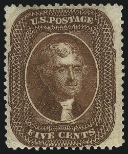 Sale 1092, Lot 1031, 1857-60 Issue and 1875 Reprint of 1857 Issue (Scott 18-47)