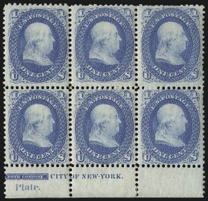 Sale 1092, Lot 1053, 1861-66, 1867-68 Grilled and 1875 Re-Issues (Scott 56-111)