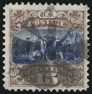 Sale 1092, Lot 1093, 1869 Pictorial Issue and 1875-Re-Issue (Scott 112-133), 15c Brown & Blue, Ty. I (118) Sale 1092, Lot 1093, 1869 Pictorial Issue and 1875-Re-Issue (Scott 112-133)