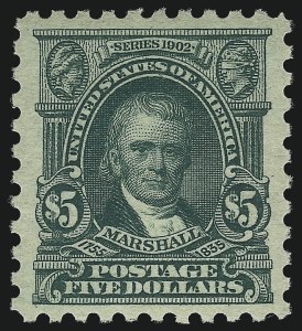 Sale 1092, Lot 1346, 1916-20 Issues (Scott 462-550), $5.00 Light Green (480) Sale 1092, Lot 1346, 1916-20 Issues (Scott 462-550)
