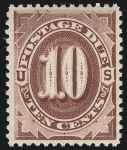 Sale 1092, Lot 1433, Postage Due, 10c Bright Claret, Postage Due (J26) Sale 1092, Lot 1433, Postage Due
