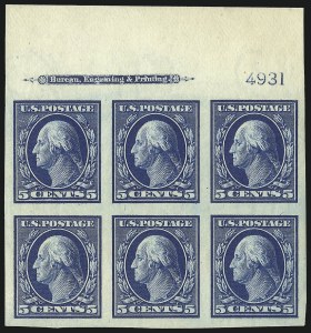 Sale 1093, Lot 100, 1908-10 Washington-Franklin Imperfs and Imperf Coils (Scott 343-347V)