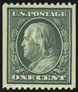 Sale Number 1093, Lot Number 108, 1908-10 Washington-Franklin Coils (Scott 348-356) Sale Number 1093, Lot Number 108, 1908-10 Washington-Franklin Coils (Scott 348-356)