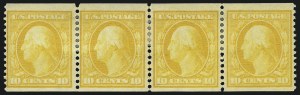 Sale 1093, Lot 147, 1908-10 Washington-Franklin Coils (Scott 348-356)