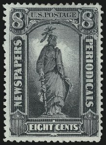 Sale 1094, Lot 171, Newspapers & Periodicals: 1875 Issue (Scott PR9-PR32), 8c Black, 1875 Issue (PPR13) Sale 1094, Lot 171, Newspapers & Periodicals: 1875 Issue (Scott PR9-PR32)