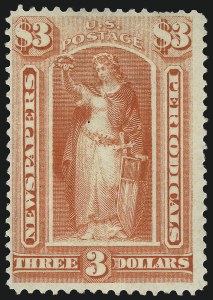 Sale 1094, Lot 184, Newspapers & Periodicals: 1875 Issue (Scott PR9-PR32)