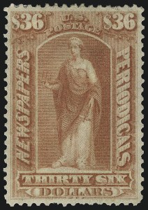 Sale 1094, Lot 193, Newspapers & Periodicals: 1875 Issue (Scott PR9-PR32)