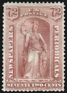 Sale 1094, Lot 217, Newspapers & Periodicals: 1875 Continental Special Printing (Scott PR33-PR48)