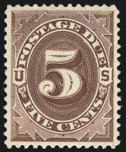 Sale Number 1094, Lot Number 52, Postage Due: 1879-91 Issues (Scott J1-J28) Sale Number 1094, Lot Number 52, Postage Due: 1879-91 Issues (Scott J1-J28)