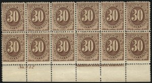 Sale 1094, Lot 57, Postage Due: 1879-91 Issues (Scott J1-J28)