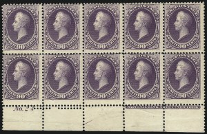 Sale 1096, Lot 379, 1881-88 American Bank Note Co. Issues (Scott 205-218)