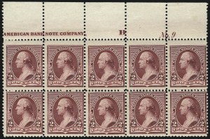 Sale 1096, Lot 385, 1890-93 Issue (Scott 219-229)