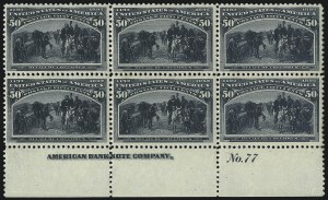 Sale 1096, Lot 420, 50c-$5.00 1893 Columbian Issue (Scott 240-245)