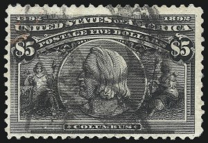 Sale 1096, Lot 436, 50c-$5.00 1893 Columbian Issue (Scott 240-245)