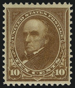 Sale 1096, Lot 495, 1895-98 Watermarked Bureau Issues (Scott 264-284), 10c Orange Brown, Ty. II (283) Sale 1096, Lot 495, 1895-98 Watermarked Bureau Issues (Scott 264-284)