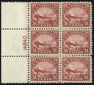 Sale 1096, Lot 820, Air Post, cont., Buffalo Balloon (Scott C4-C15, CL1), 24c Carmine, 1923 Air Post (C6) Sale 1096, Lot 820, Air Post, cont., Buffalo Balloon (Scott C4-C15, CL1)