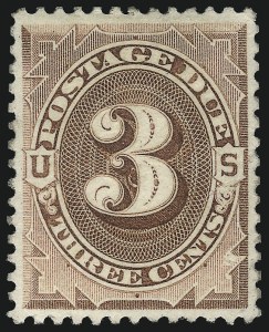 Sale 1096, Lot 842, Postage Due with 1879 American Bank Note Co. Special Printing (Scott J1-J14)