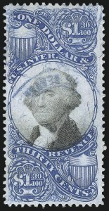 Sale 1096, Lot 975, Second & Third Issue Revenues with Inverts (Scott R119-R151a)