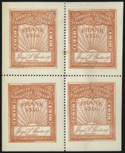 Sale 1100, Lot 129, Telegraph Stamps