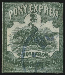 Sale 1100, Lot 195, Transcontinental and Virginia City Pony Express
