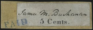 Sale 1106, Lot 3002, Postmasters Provisionals