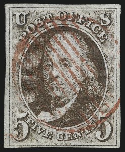Sale 1107, Lot 13, 1847 Issue (Scott 1-2)