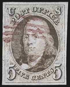 Sale 1107, Lot 14, 1847 Issue (Scott 1-2)