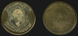 Sale 1107, Lot 140, Civil War Encased Postage
