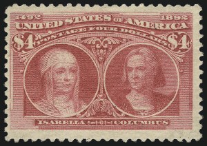 Sale 1107, Lot 342, 50c-$5.00 1893 Columbian Issue (Scott 240-245)